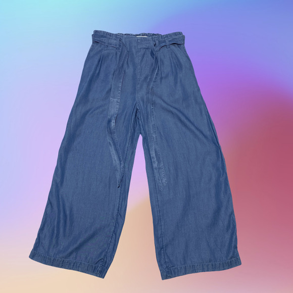 POPSUGAR Denim Blue Paperbag Jean Pants Size Small - Picture 11 of 11